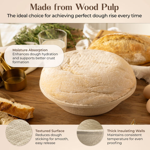 Oval Wood Pulp Banneton Bread Proofing Basket