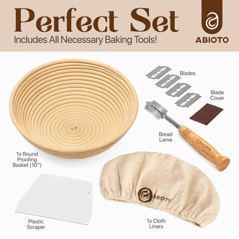 Bread Proofing Basket Kit (10" Round)