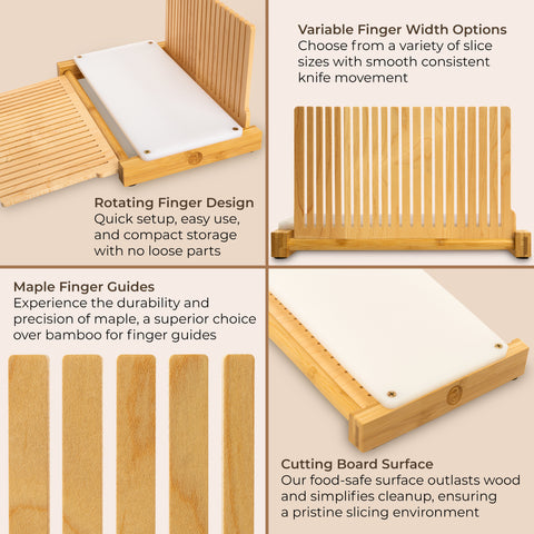 Bread Slicer for Homemade Bread - 2024 Updated Design