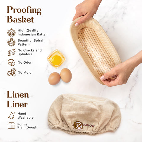 Bread Proofing Basket Kit (11" Oval)