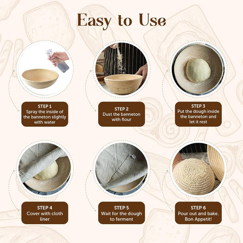 Bread Proofing Baskets for Sourdough Bread Baking